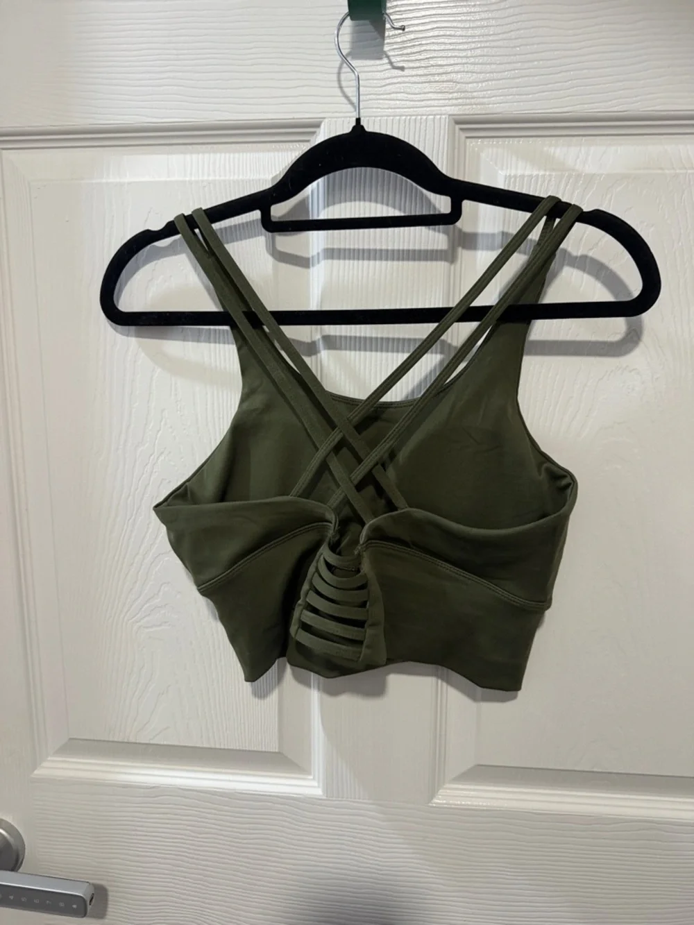 Olive Green Strappy Padded Bralette